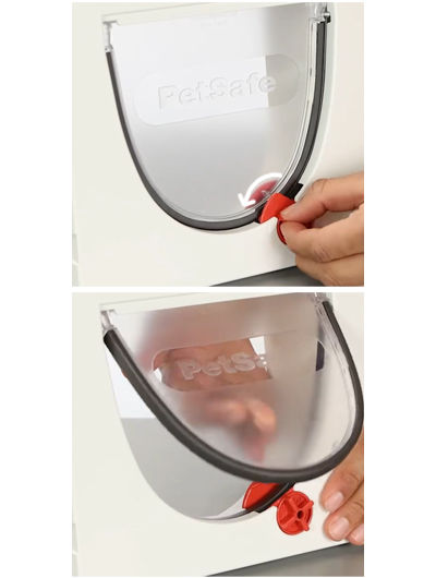 Manual catflap locking demonstration