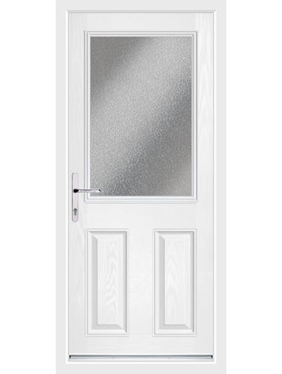 White half glazed traditional composite door