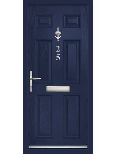 Solid blue colnial style composite door