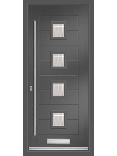 Anthracite grey Monza style door with bar handle