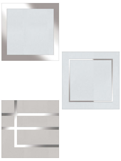 Modern sandblast and etched composite door glass styles