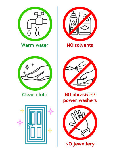 UPVC door cleaning tips