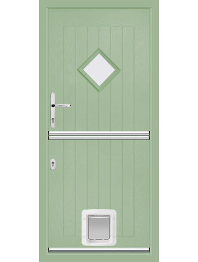 Chartwell green Suffolk composite stable door with pet door
