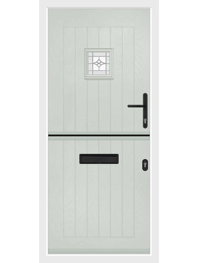 Pebble Cheshire Victoriana composite stable door with black hardware