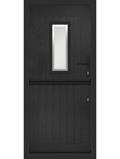 Black Cumbria Kensington composite stable door with black hardware