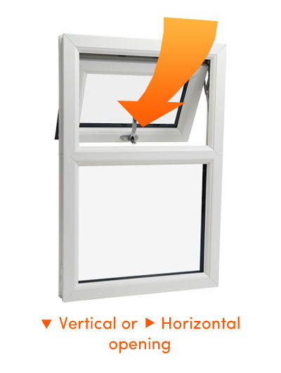 Diagram of UPVC casement window
