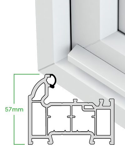 Diagram of a standard UPVC door threshold