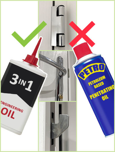 Engineering oil vs petroleum based oil on door hardware