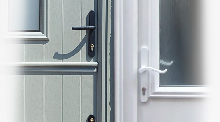 Olive stable door and white door