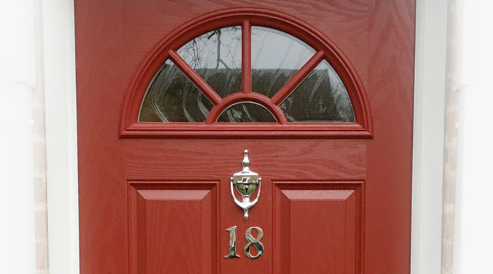 Close up for a traditional style composite door