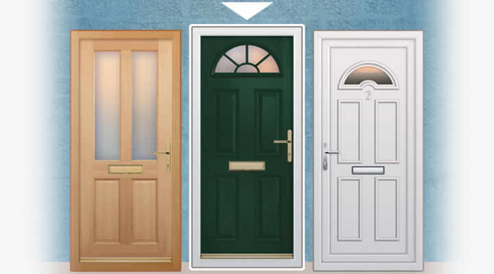 Choice between wood, composite and UPVC doors
