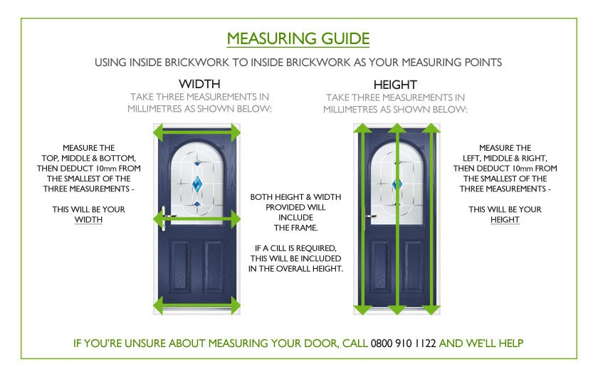 External door measuring guide