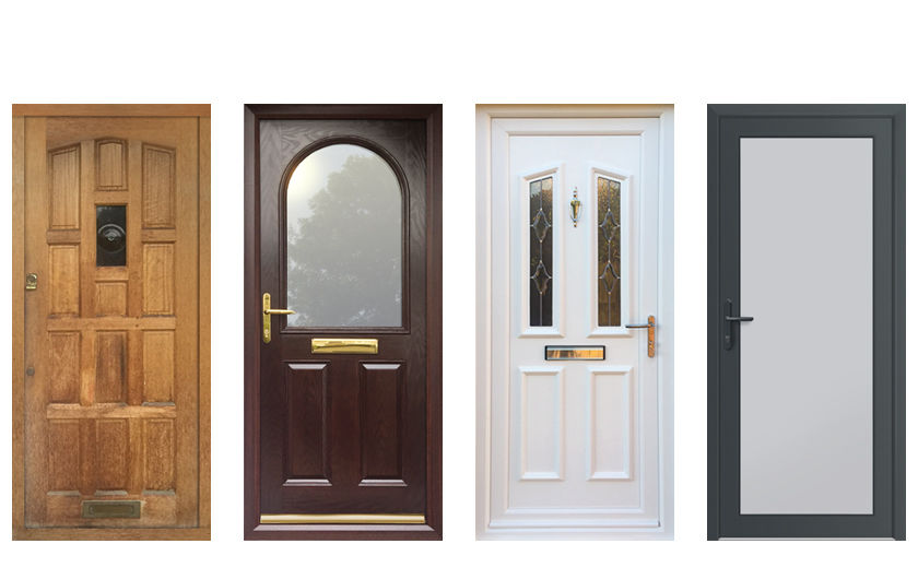 Doors in wood, composite, UPVC and aluminium