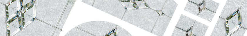 Trio Diamond glass panels in various shapes