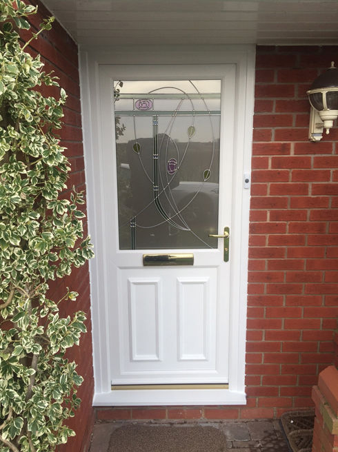 Nottingham Statice white upvc front door