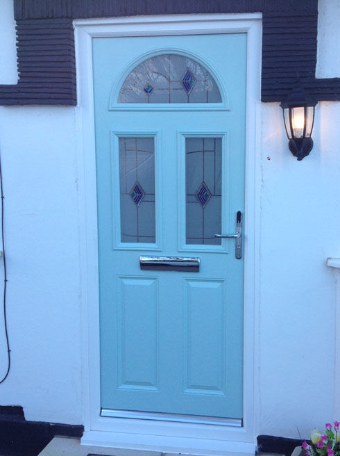Lothian Blue Cavana chartwell green composite front door