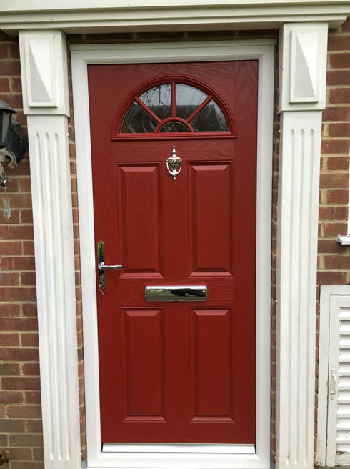 Essex red composite front door