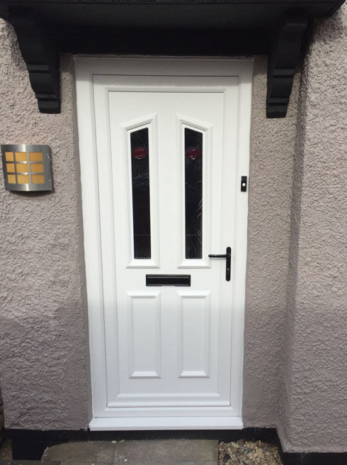 Croydon Kuban white upvc front door