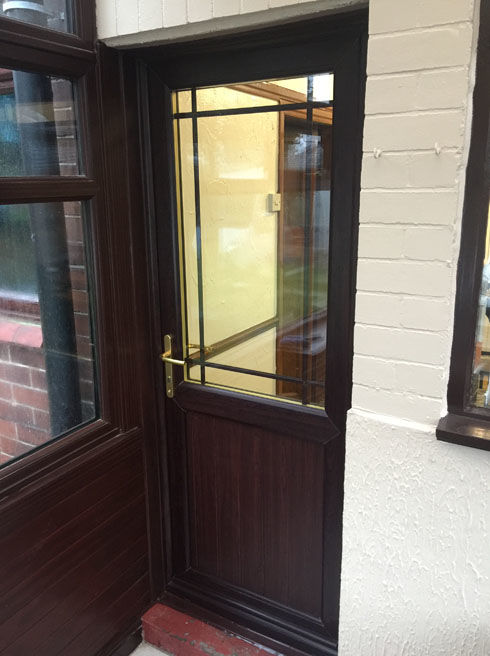 Cardiff Edwardian Bar rosewood upvc back door