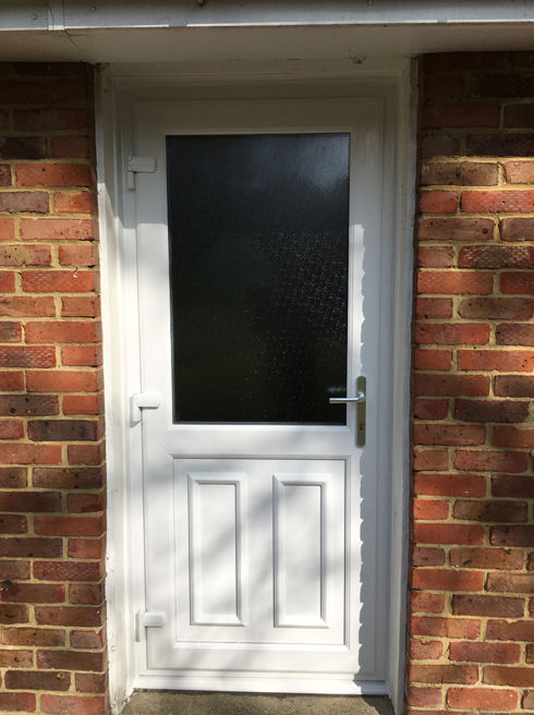Nottingham Attina white upvc back door