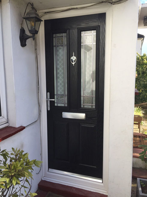Dorset Victoriana black composite front door