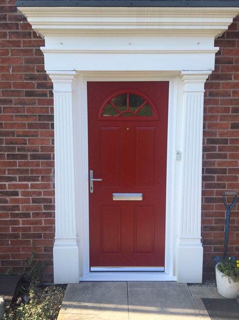 Essex red composite front door