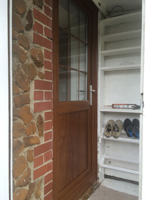 Cardiff Georgian Bar oak upvc back door
