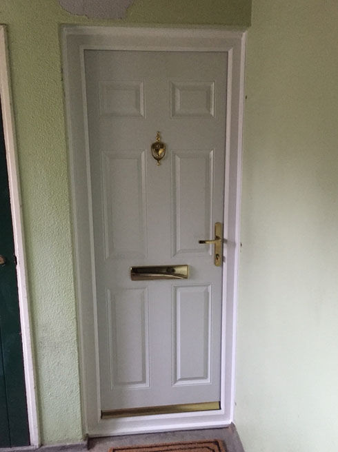 Kent white composite front door