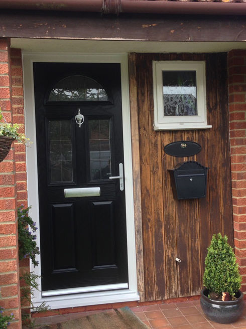 Lothian Box Lead black composite front door