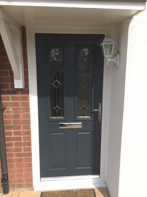 Somerset Crosby anthracite grey composite front door