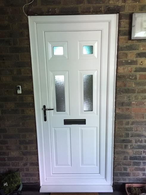 Harrow Patras 4 white upvc front door
