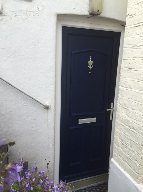 Aberdeen Solid blue upvc front door