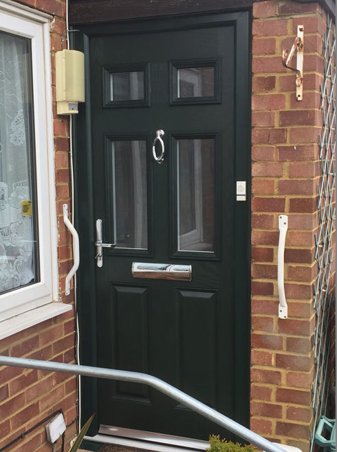 Northumberland Anice green composite front door
