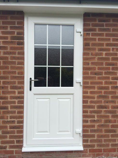 Leicester Georgian Bar white upvc back door