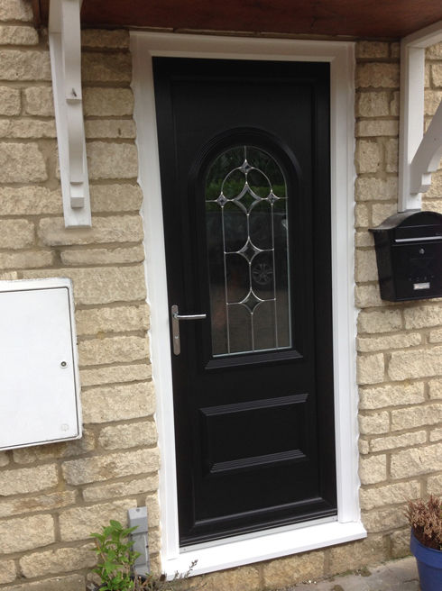 Lewisham Capella black upvc back door