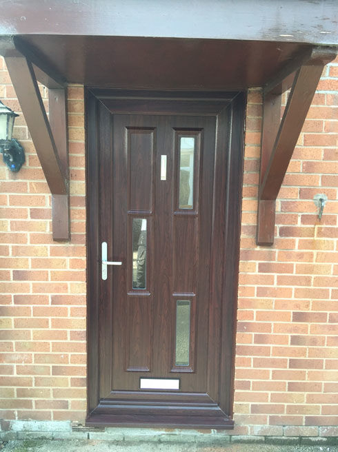 Havering Baden 3 rosewood upvc front door
