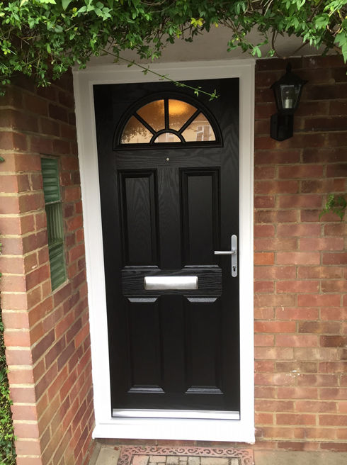 Essex black composite front door