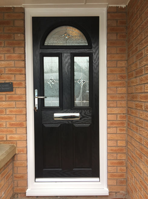 Lothian Zinc Art Elegance black composite front door