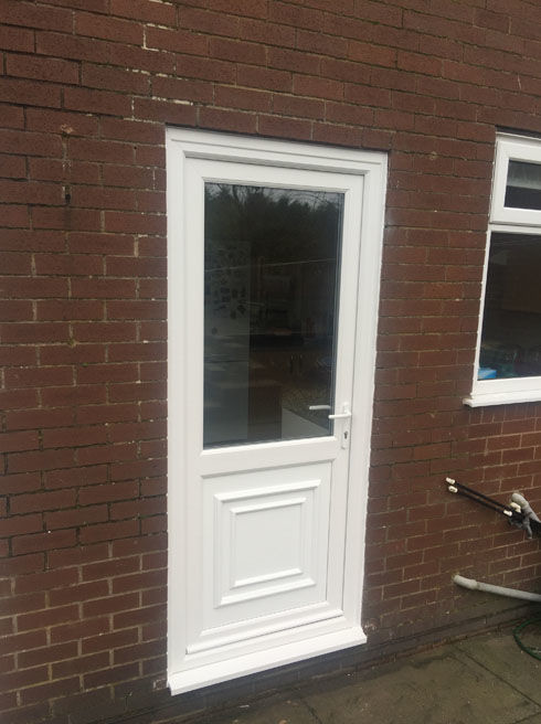 Brent Attina white upvc back door