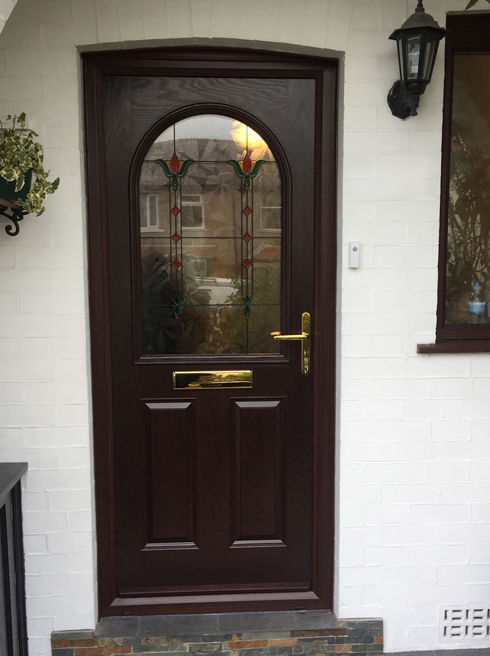 Devon Fia rosewood composite front door