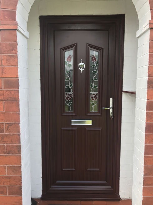 Croydon Messina mahogany upvc front door