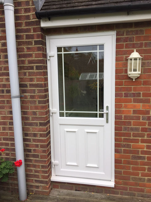 Nottingham Edwardian Bar white upvc back door