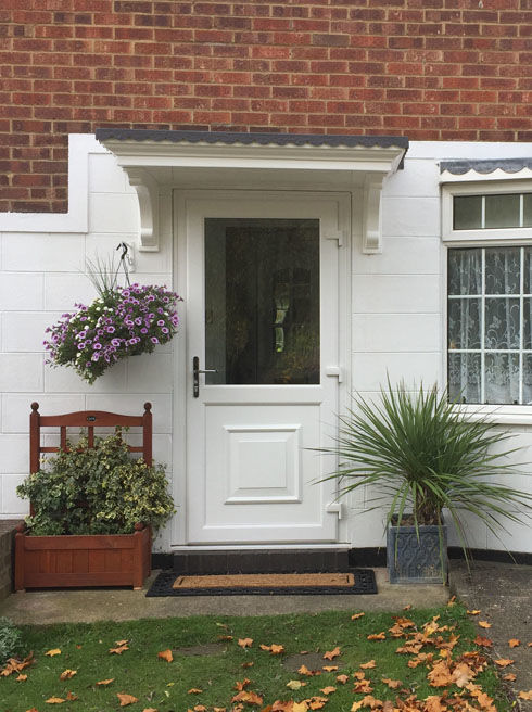 Reading Attina white upvc back door