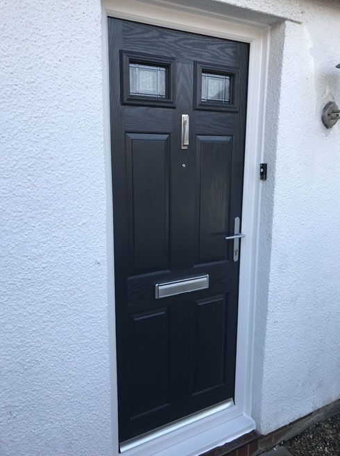 Sussex Victoriana anthracite grey composite front door