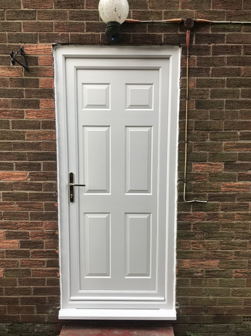 Harrow Solid white upvc back door