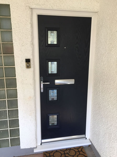 Gloucester Zinc Prairie blue composite front door