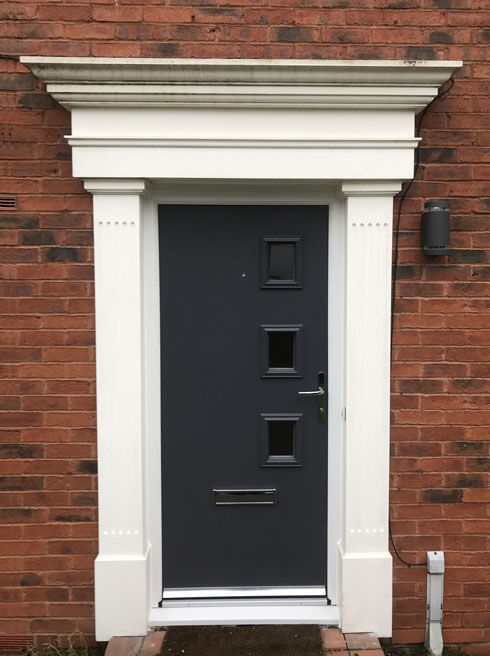 Hampshire Anice slate grey composite front door