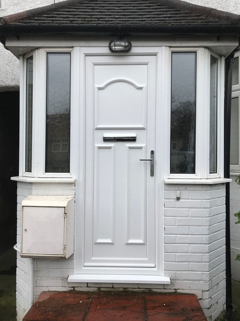 Glasgow Solid white upvc front door