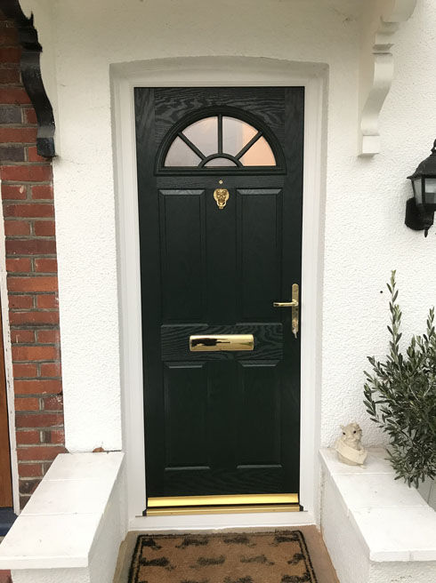 Essex green upvc front door