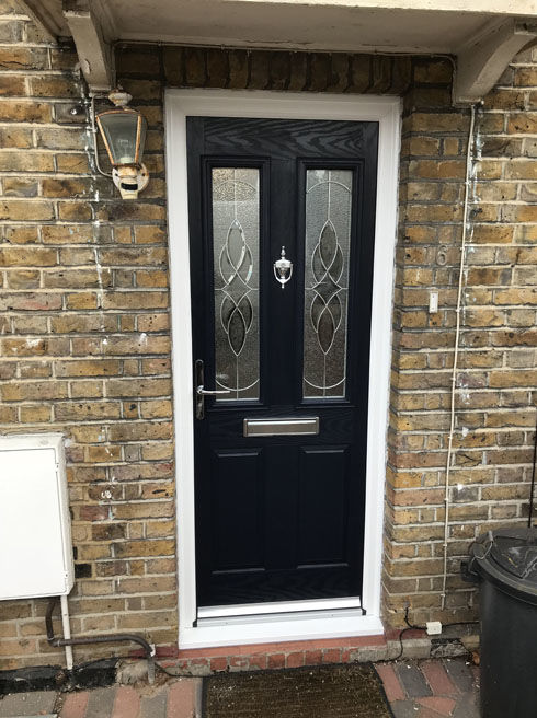 Dorset Zinc Art Elegance blue composite front door